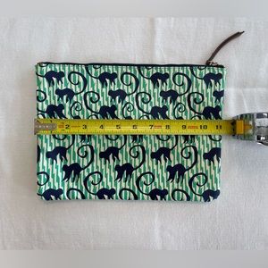 NWOT Stella and Dot Monkey print coated canvas pouch / clutch